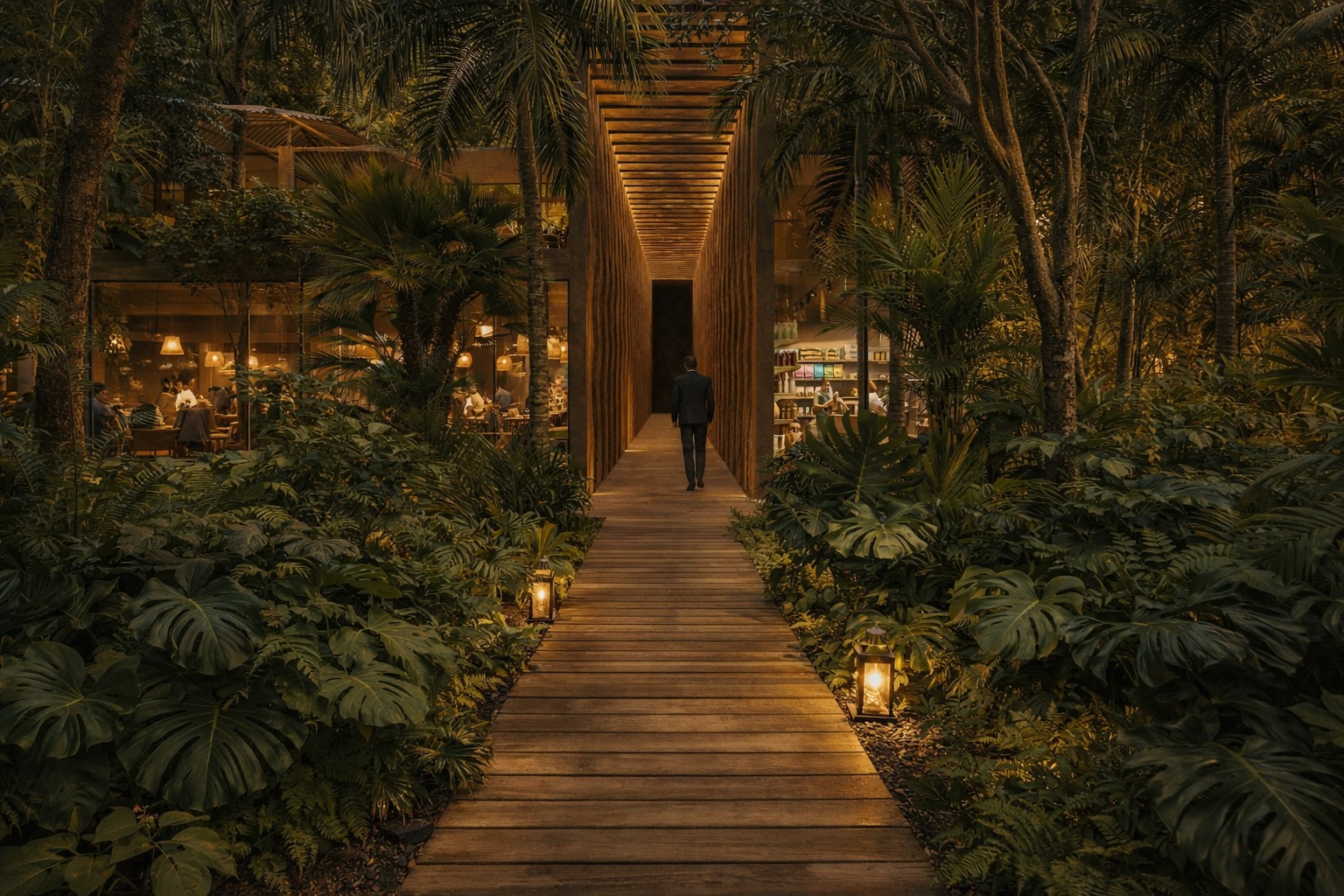 Vista exterior atardecer